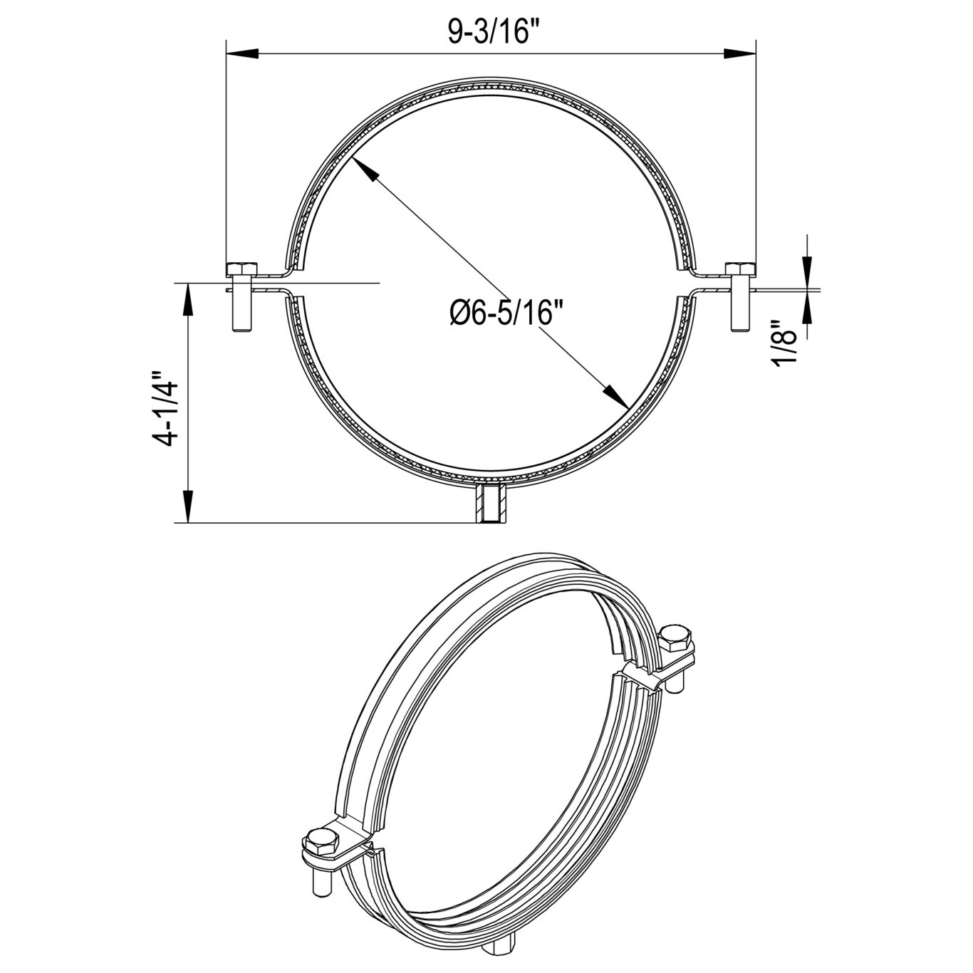 PIPE HANGER WITH EPDM (895.401.160) BLÜCHER